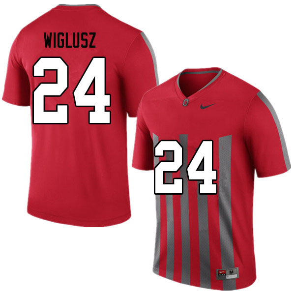 Men #24 Sam Wiglusz Ohio State Buckeyes College Football Jerseys Sale-Throwback